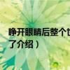 睁开眼睛后整个世界都变了（关于睁开眼睛后整个世界都变了介绍）