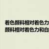 着色颜料相对着色力和白色颜料相对散射力的测定光度计法（关于着色颜料相对着色力和白色颜料相对散射力的测定光度计法介绍）