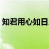 知君用心如日月(关于知君用心如日月介绍) 知君用心如日月(关于知君用心如日月介绍)
