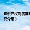 知识产权制度基础理论研究（关于知识产权制度基础理论研究介绍）