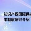 知识产权国际保护基本制度研究(关于知识产权国际保护基本制度研究介绍) 知识产权国际保护基本制度研究(关于知识产权国际保护基本制度研究介绍)
