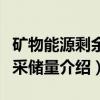 矿物能源剩余可采储量（关于矿物能源剩余可采储量介绍）