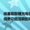 硅基铌酸锂光电信息功能薄膜的研究(关于硅基铌酸锂光电信息功能薄膜的研究介绍) 硅基铌酸锂光电信息功能薄膜的研究(关于硅基铌酸锂光电信息功能薄膜的研究介绍)