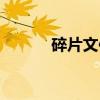 碎片文件（关于碎片文件介绍）
