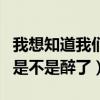 我想知道我们是不是醉了意思(我想知道我们是不是醉了) 我想知道我们是不是醉了意思(我想知道我们是不是醉了)