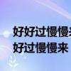 好好过慢慢来,一切都会好起来是什么歌（好好过慢慢来）