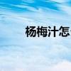 杨梅汁怎么做饮品（杨梅汁怎么做）