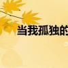 当我孤独的时候还可以抱着你歌词图片
