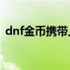dnf金币携带上限表95（dnf金币携带上限）