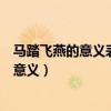 马踏飞燕的意义表现了汉代什么样的审美特征（马踏飞燕的意义）