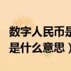 数字人民币是什么意思怎么使用（数字人民币是什么意思）