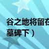 谷之地将留在了墓碑下（谷子地将什么留在了墓碑下）