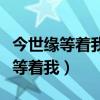 今世缘等着我在哪个台播出几点播出（今世缘等着我）