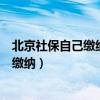 北京社保自己缴纳和公司缴纳有什么区别吗（北京社保自己缴纳）