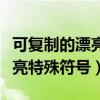 可复制的漂亮特殊符号情侣网名（可复制的漂亮特殊符号）