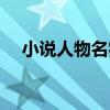 小说人物名字大全女生（小说人物名字）