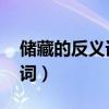 储藏的反义词是什么 标准答案（储藏的反义词）