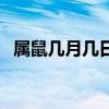 属鼠几月几日出生最好（属鼠几月出生好）