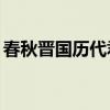 春秋晋国历代君主列表（春秋晋国39位国君）