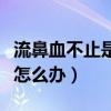 流鼻血不止是什么病的前兆（大量流鼻血不止怎么办）