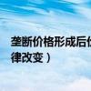垄断价格形成后价值规律改变了啥（垄断价格形成后价值规律改变）