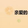 亲爱的（你不要再叫我亲爱的）