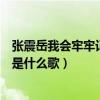 张震岳我会牢牢记住你的脸是什么歌（我会牢牢记住你的脸是什么歌）