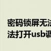 密码锁屏无法打开usb调试模式（密码锁屏无法打开usb调试）