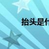 抬头是什么梗（抬头是什么意思）