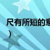 尺有所短的意思是什么生肖（尺有所短的意思）