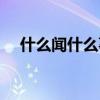 什么闻什么事成语成语（什么闻什么事）
