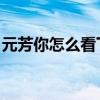 元芳你怎么看下一句接什么（元芳 你怎么看）
