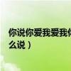 你说你爱我爱我你凭什么说什么歌（你说你爱我爱我你凭什么说）