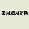 冬月腊月是阴历还是阳历（冬月腊月是几月）