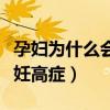 孕妇为什么会得妊娠高血压（孕妇为什么会得妊高症）