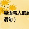 粤语骂人的经典语句有哪些（粤语骂人的经典语句）