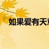 如果爱有天意歌词 李健（如果爱有天意）