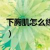 下胸肌怎么练最有效的俯卧撑（下胸肌怎么练）