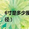 6寸是多少厘米直径 新闻（6寸是多少厘米直径）