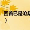 回首已是沧桑再多泪也无处藏（回首已是经年）