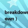breakdown是什么意思中文（sjm break down）