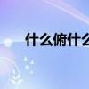 什么俯什么仰反义词（什么俯什么仰）