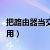把路由器当交换机用好吗（把路由器当交换机用）