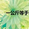 一公斤等于多少斤（一公斤等于多少升）