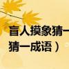 盲人摸象猜一成语头头是道也逗逗（盲人摸象猜一成语）