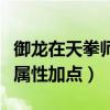 御龙在天拳师属性及技能加点（御龙在天铁血属性加点）