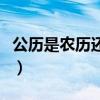 公历是农历还是阳历年（公历是农历还是阳历）