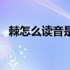 棘怎么读音是什么读什么字（棘怎么读音）