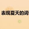 表现夏天的词语有哪些（夏天的词语有哪些）