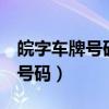 皖字车牌号码是哪个城市（皖x是哪里的车牌号码）